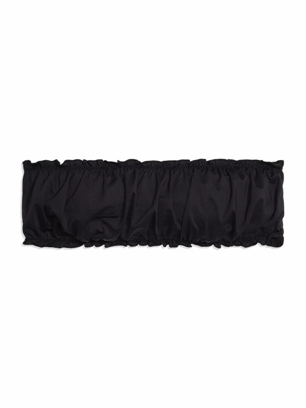 WeWoreWhat Black Ruched Bandeau Bikini Top